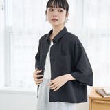 【吸水速乾 / 防しわ】シアー ポリエステルボイル 半袖シャツ | coen【women】 | 詳細画像22 