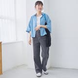 【吸水速乾 / 防しわ】シアー ポリエステルボイル 半袖シャツ | coen【women】 | 詳細画像8 