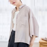 BEIGE | 【吸水速乾 / 防しわ】シアー ポリエステルボイル 半袖シャツ | coen【women】