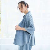 コットンレーヨンデニム半袖シャツ【インフルエンサー紹介アイテム】 | coen【women】 | 詳細画像17 