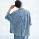 コットンレーヨンデニム半袖シャツ【インフルエンサー紹介アイテム】 | coen【women】 | 詳細画像18 