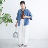 コットンレーヨンデニム半袖シャツ【インフルエンサー紹介アイテム】 | coen【women】 | 詳細画像20 