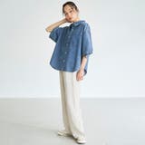 コットンレーヨンデニム半袖シャツ【インフルエンサー紹介アイテム】 | coen【women】 | 詳細画像25 