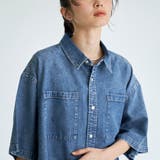 コットンレーヨンデニム半袖シャツ【インフルエンサー紹介アイテム】 | coen【women】 | 詳細画像30 