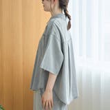 コットンレーヨンデニム半袖シャツ【インフルエンサー紹介アイテム】 | coen【women】 | 詳細画像33 