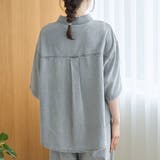 コットンレーヨンデニム半袖シャツ【インフルエンサー紹介アイテム】 | coen【women】 | 詳細画像34 