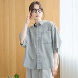 コットンレーヨンデニム半袖シャツ【インフルエンサー紹介アイテム】 | coen【women】 | 詳細画像5 