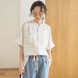 Wポケット バンドカラーストライプシャツ | coen【women】 | 詳細画像5