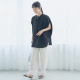 ポリエステルボイル タックバンドカラーシアーシャツ | coen【women】 | 詳細画像13