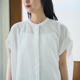 ポリエステルボイル タックバンドカラーシアーシャツ | coen【women】 | 詳細画像41