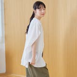 ポリエステルボイル タックバンドカラーシアーシャツ | coen【women】 | 詳細画像5