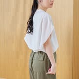 ポリエステルボイル タックバンドカラーシアーシャツ | coen【women】 | 詳細画像8
