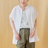 OFF WHITE | ポリエステルボイル タックバンドカラーシアーシャツ | coen【women】