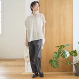 ポリエステルボイル ピンタックフレンチスリーブシャツ | coen【women】 | 詳細画像16 