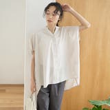 ポリエステルボイル ピンタックフレンチスリーブシャツ | coen【women】 | 詳細画像19 
