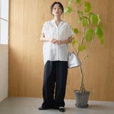 ポリエステルボイル ピンタックフレンチスリーブシャツ | coen【women】 | 詳細画像2 