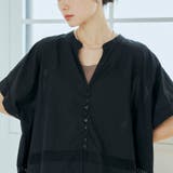 裾刺繍レース スキッパーシアーバンドカラーブラウス | coen【women】 | 詳細画像16