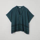 裾刺繍レース スキッパーシアーバンドカラーブラウス | coen【women】 | 詳細画像24