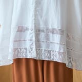 裾刺繍レース スキッパーシアーバンドカラーブラウス | coen【women】 | 詳細画像9