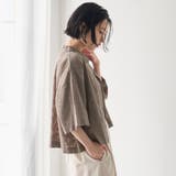 カットジャガード ショート丈レギュラーカラー半袖シャツ | coen【women】 | 詳細画像13