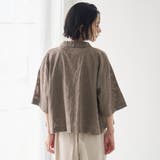 カットジャガード ショート丈レギュラーカラー半袖シャツ | coen【women】 | 詳細画像14