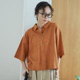 カットジャガード ショート丈レギュラーカラー半袖シャツ | coen【women】 | 詳細画像20