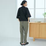 カットジャガード ショート丈レギュラーカラー半袖シャツ | coen【women】 | 詳細画像3