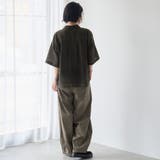 裾レースドッキング レギュラーカラー シアー半袖シャツ | coen【women】 | 詳細画像11