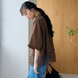 裾レースドッキング レギュラーカラー シアー半袖シャツ | coen【women】 | 詳細画像20