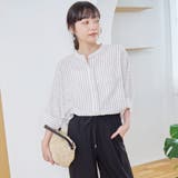 【接触冷感】リネンレーヨンドルマンバンドカラーシャツ | coen【women】 | 詳細画像26
