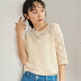 OFF WHITE | ポコポコフラワーレース半袖トップス | coen【women】