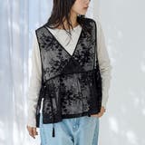 BLACK | メッシュレース2WAYベスト | coen【women】