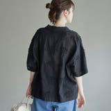 【新色登場・追加】3Dフラワー刺繍 ハーフスリーブシャツ | coen【women】 | 詳細画像11 