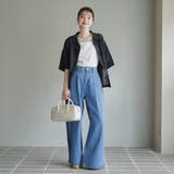 【新色登場・追加】3Dフラワー刺繍 ハーフスリーブシャツ | coen【women】 | 詳細画像13 