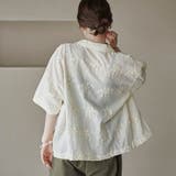 【新色登場・追加】3Dフラワー刺繍 ハーフスリーブシャツ | coen【women】 | 詳細画像25 