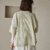 【新色登場・追加】3Dフラワー刺繍 ハーフスリーブシャツ | coen【women】 | 詳細画像32 
