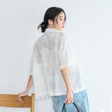 【新色登場・追加】3Dフラワー刺繍 ハーフスリーブシャツ | coen【women】 | 詳細画像4 
