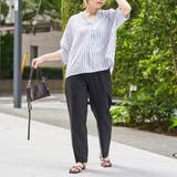 【接触冷感】リラクシーストライプスキッパーブラウス | coen【women】 | 詳細画像10 