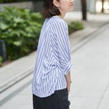 【接触冷感】リラクシーストライプスキッパーブラウス | coen【women】 | 詳細画像24 