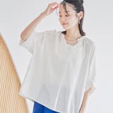 OFF WHITE | 【接触冷感】リラクシーストライプスキッパーブラウス | coen【women】