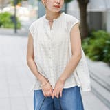 【Lipa別注】 刺繍タックコットンフレンチブラウス | coen【women】 | 詳細画像2