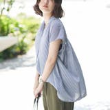 バックシャーリングスキッパーフレンチスリーブブラウス | coen【women】 | 詳細画像20