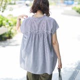 バックシャーリングスキッパーフレンチスリーブブラウス | coen【women】 | 詳細画像21