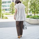 バックシャーリングスキッパーフレンチスリーブブラウス | coen【women】 | 詳細画像8