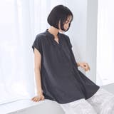 バックシャーリングスキッパーフレンチスリーブブラウス | coen【women】 | 詳細画像9