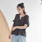 【接触冷感】袖フリルスキッパーブラウス | coen【women】 | 詳細画像12