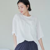 OFF WHITE | 【接触冷感】五分袖Tシャツブラウス | coen【women】