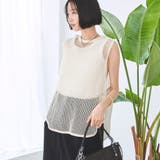 NATURAL | メッシュノースリーブ プルオーバー | coen【women】