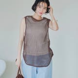 MD.BROWN | メッシュノースリーブ プルオーバー | coen【women】