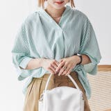 カラーストライプスキッパーブラウス | coen OUTLET | 詳細画像2